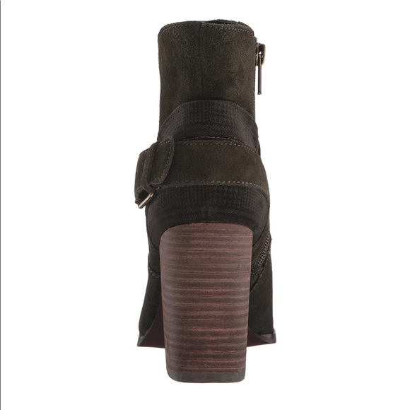 NWOT Sbicca Lorenza Suede Leather Block Heel Ankle Booties - Green - SIZE 8 - Picture 5 of 7